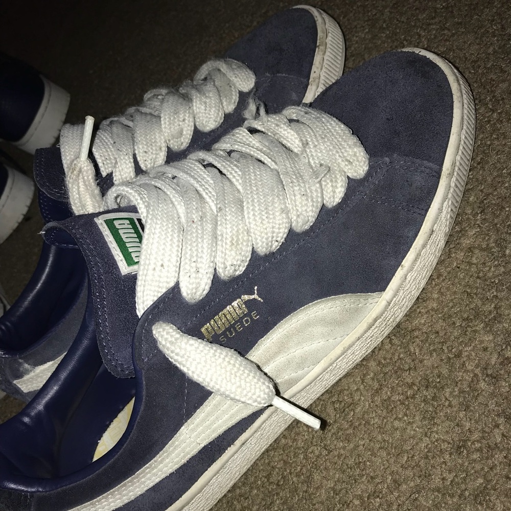 Navy Blue Puma Suede Classics